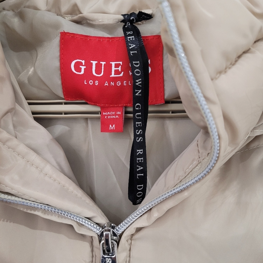 GUESS Real down winter Jacket-Medium - Picture 4 of 5
